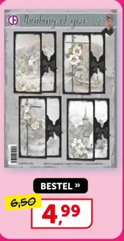 Boekenvoordeel 3D card kits Thinking of You 02 aanbieding