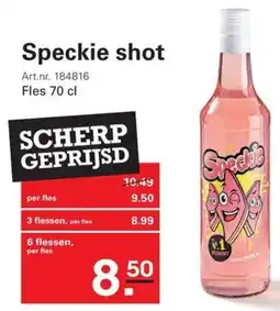 Sligro Speckie shot aanbieding