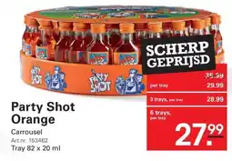 Sligro Party shot orange carrousel aanbieding