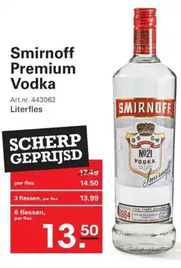 Sligro Smirnoff premium vodka aanbieding