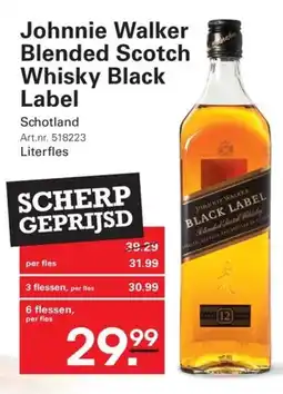 Sligro Johnnie walker blended scotch whisky black label aanbieding