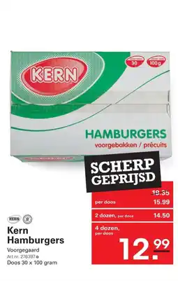 Sligro Kern hamburgers aanbieding