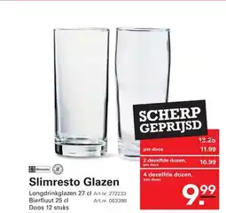 Sligro Slimresto glazen aanbieding