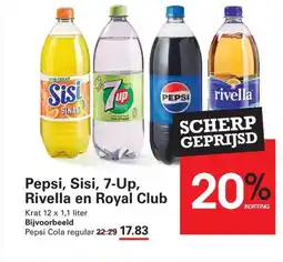 Sligro Pepsi, Sisi, 7-Up, Rivella en Royal Club aanbieding