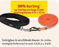 Maxi Zoo Anione trainingslijn Perfect Grip 5 m zwart aanbieding