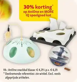 Maxi Zoo AniOne snackbal blauw aanbieding