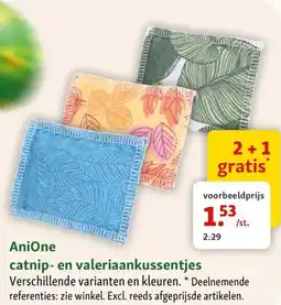 Maxi Zoo AniOne catnip en valeriaankussentjes aanbieding
