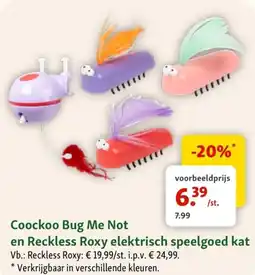 Maxi Zoo Coockoo Bug Me Not en Reckless Roxy elektrisch speelgoed kat aanbieding