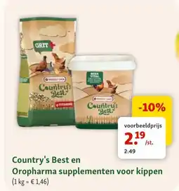 Maxi Zoo Country's Best en Oropharma supplementen voor kippen aanbieding