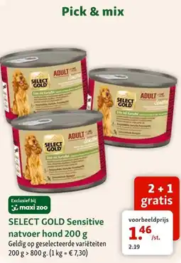 Maxi Zoo Select gold sensitive natvoer hond aanbieding