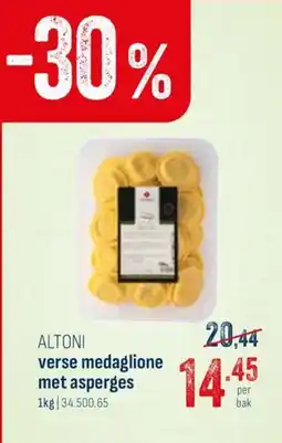 Horeca totaal Altoni verse medaglione met asperges aanbieding