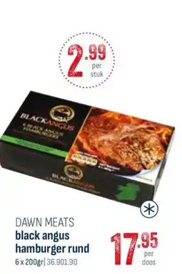 Horeca totaal Dawn meats black angus hamburger rund aanbieding