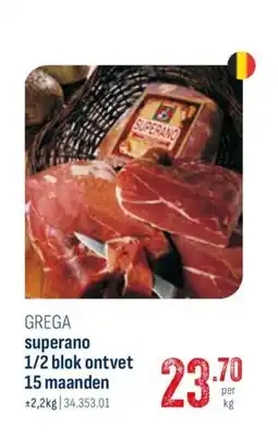 Horeca totaal Grega superano 1/2 blok ontvet 15 maanden aanbieding