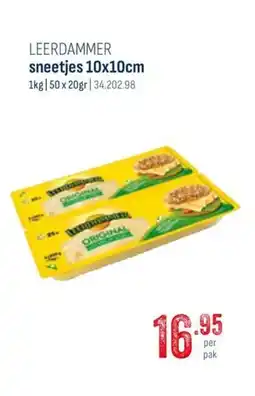 Horeca totaal Leerdammer sneetjes 10x10cm aanbieding