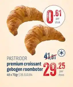 Horeca totaal Pastridor premium croissant gebogen roomboter aanbieding