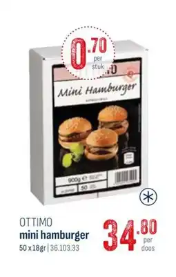 Horeca totaal Ottimo Mini Hamburger aanbieding