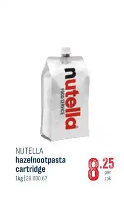 Horeca totaal Nutella hazelnootpasta cartridge aanbieding