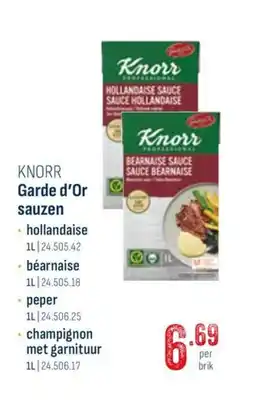 Horeca totaal Knorr garde d'or sauzen aanbieding