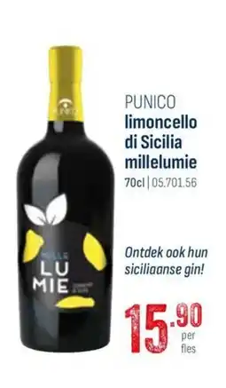 Horeca totaal Punico limoncello di sicilia millelumie aanbieding