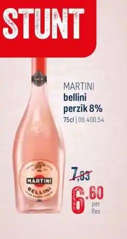 Horeca totaal Martini bellini perzik 8% aanbieding