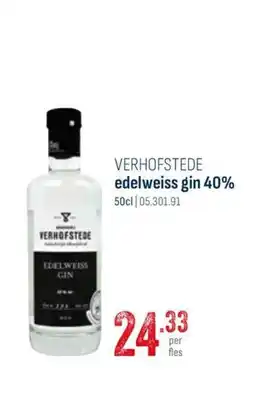 Horeca totaal Verhofstede edelweiss gin 40% aanbieding