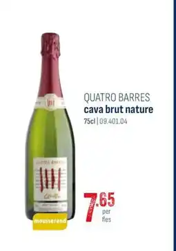 Horeca totaal Quatro barres cava brut nature aanbieding