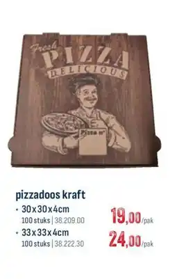 Horeca totaal Pizzadoos kraft aanbieding