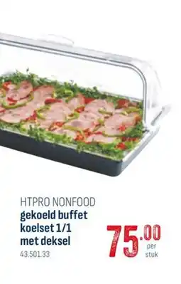 Horeca totaal Htpro nonfood gekoeld buffet koelset 1/1 met deksel aanbieding
