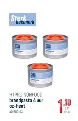 Horeca totaal Htpro nonfood brandpasta 4 uur oz-heat aanbieding