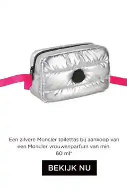 ICI PARIS XL Zilvere Moncler toilettas aanbieding