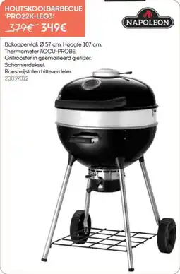 HandyHome Napoleon Houtskoolbarbecue PRO22K-LEG3 aanbieding