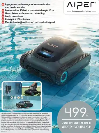 Zwembadrobot Aiper 'scuba s1'