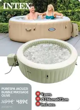 HandyHome Purespa jacuzzi bubble massage olive aanbieding