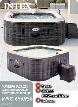HandyHome Purespa jacuzzi bubble massage greystone deluxe aanbieding
