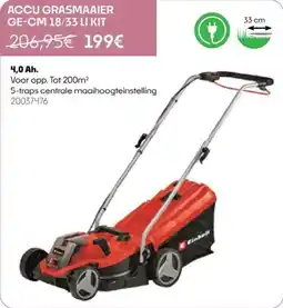 HandyHome Accu grasmaaier GE-CM 18/33 LI KIT aanbieding