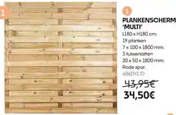 HandyHome Plankenscherm 'multi' aanbieding