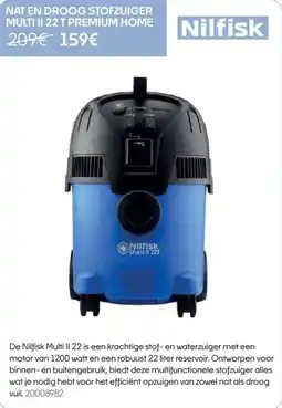 HandyHome Nilfisk Nat en droog stofzuiger multi II 22 t premium home aanbieding