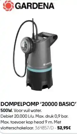 HandyHome Gardena Dompelpomp '20000 basic' aanbieding