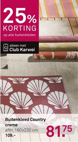 Karwei Buitenkleed Country Creme aanbieding