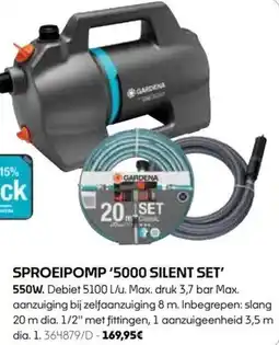 HandyHome Gardena Sproeipomp '5000 silent set' aanbieding