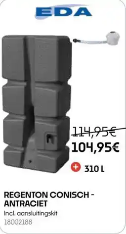 HandyHome Eda Regenton conisch antraciet aanbieding