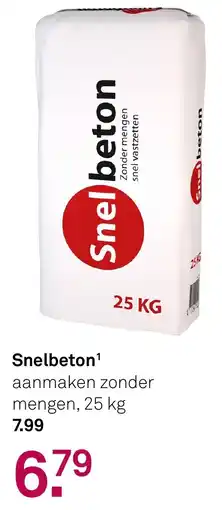 Karwei Snelbeton aanbieding