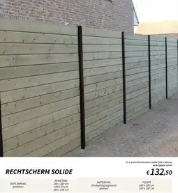 Horta Rechtscherm solide aanbieding