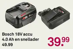 Karwei Bosch 18V accu 4.0 Ah en snellader aanbieding