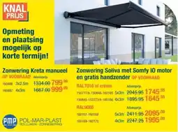 Cevo Zonwering Kreta manueel aanbieding