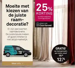 Karwei op alle maatwerk (vouw) gordijnen aanbieding
