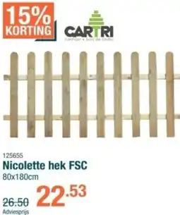 Cevo Nicolette hek FSC aanbieding