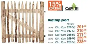 Cevo Kastanje poort aanbieding
