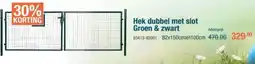 Cevo Hek dubbel met slot Groen & zwart aanbieding