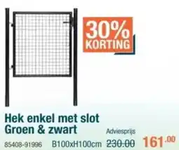 Cevo Hek enkel met slot Groen & zwart aanbieding